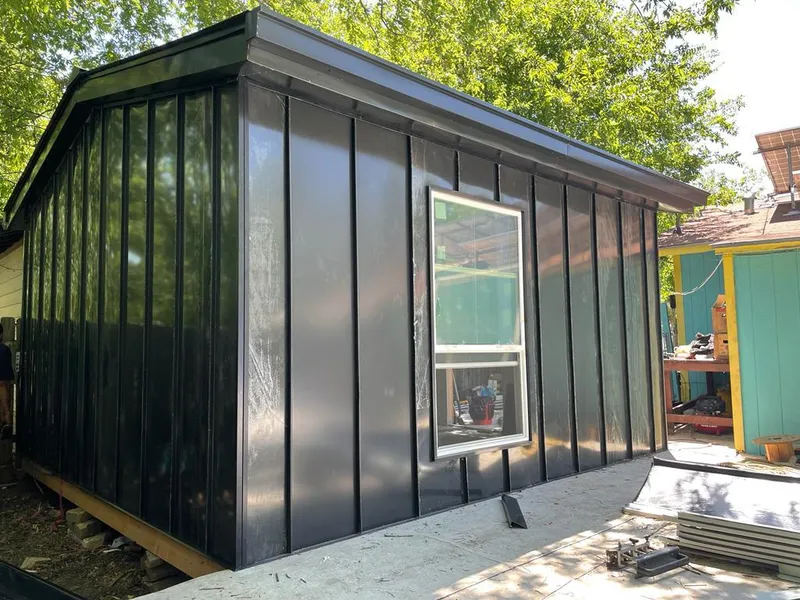 Black standing seam metal wall panels for Metal Roof Installation in Glenpool